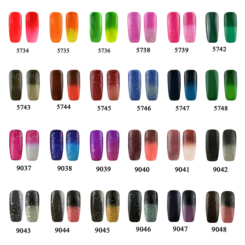 Гель-лак Elite99 для ногтей меняющий температуру 54 цвета 7 мл отмачиваемый лак УФ-и