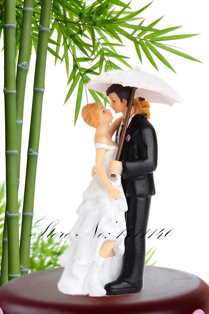 Романтический Зонт с надписью Kiss In The Rain для свадебного торта пар невесты и жениха