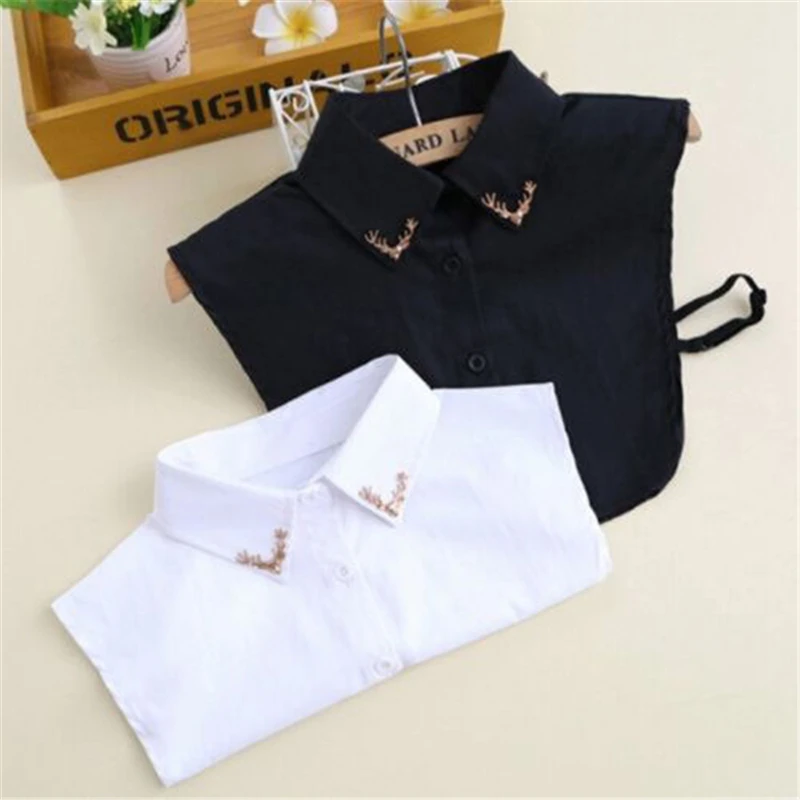 Модный съемный Питер Пэн женская рубашка с лацканами ожерелье-чокер отложным