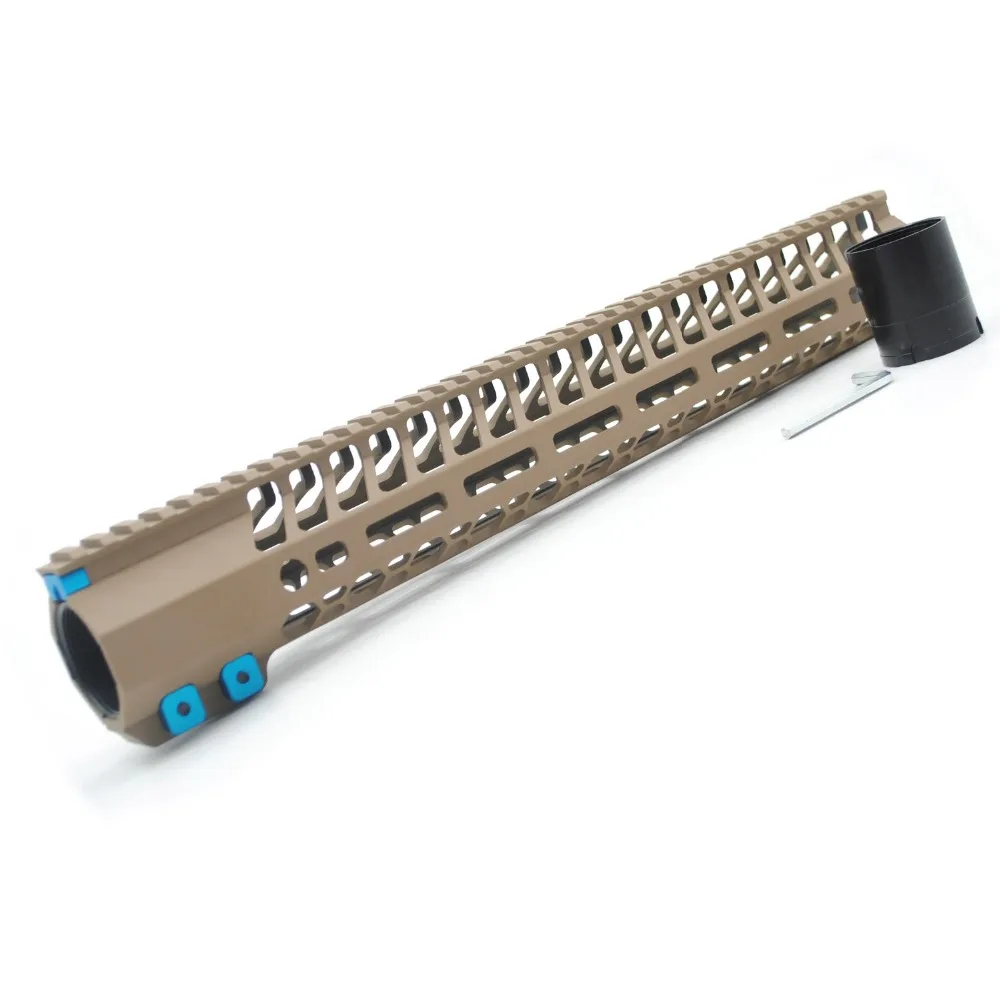 TriRock 15 дюймов M-lok поручень для поручней подходит LR-308 высокий профиль. 308/7. 62 ручная защита Picatinny Mount System_black/Tan color