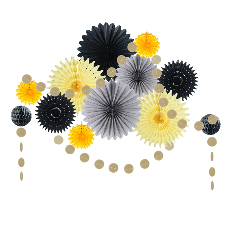 Тканевые резные бумажные вентиляторы для дня рождения украшения вечеринки