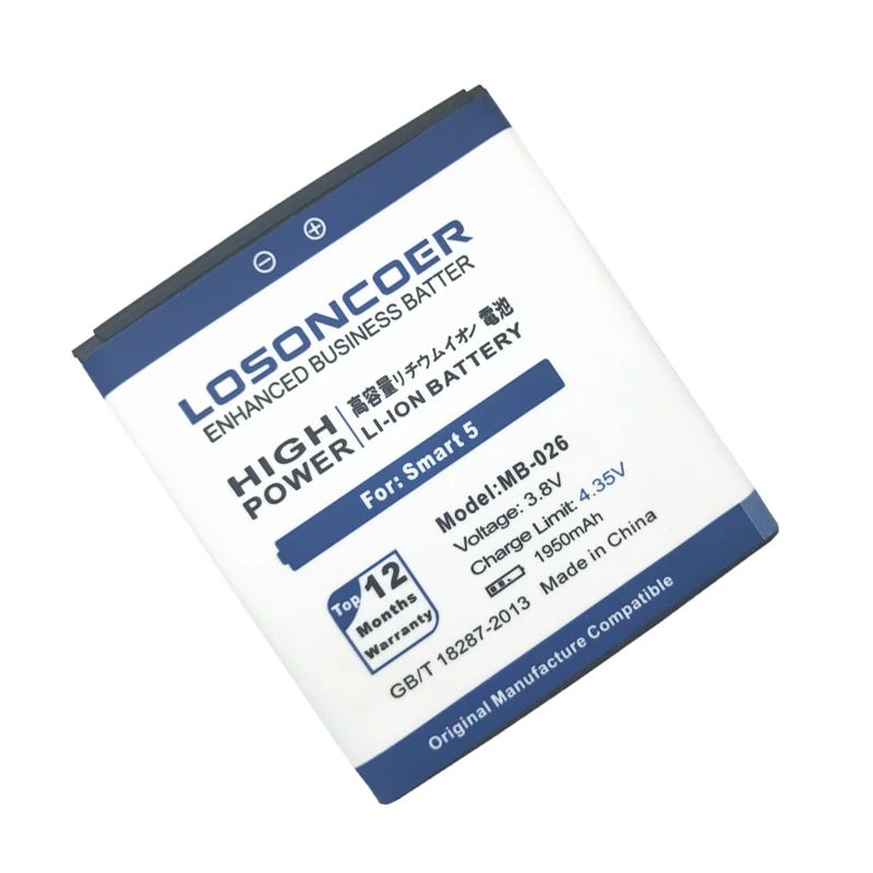 LOSONCOER 1950 мАч высокое качество батарея MB 026 для Билайн Смарт 5 Smart5 + в наличии|battery