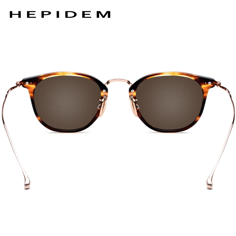 HEPIDEM Pure B Титан ацетат поляризованные солнцезащитные очки мужские новые модные брендовые дизайнерские винтажные Квадратные Солнцезащитные очки для женщин