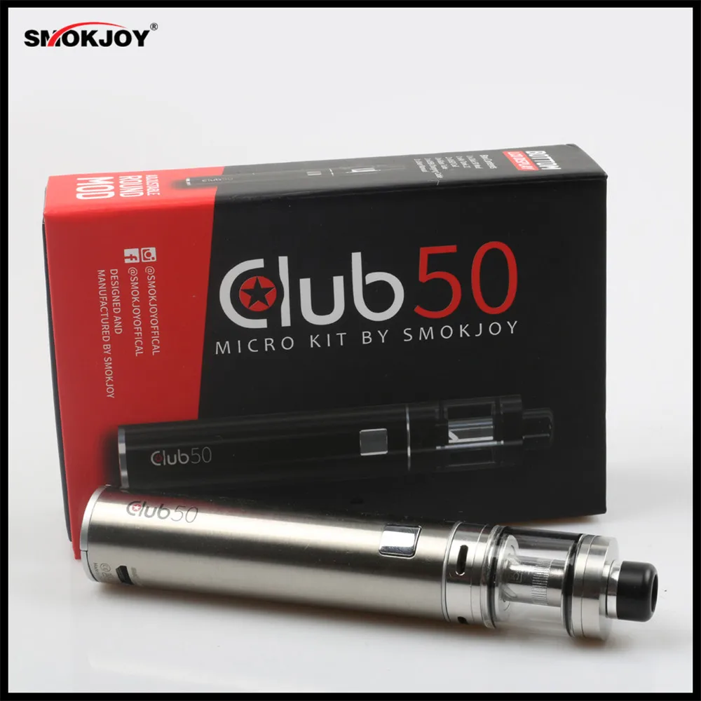 Оригинал SMOKjoy Club 50 микро комплект с Mod 1600 мАч батареи и Air Tank 22 электронная сигарета