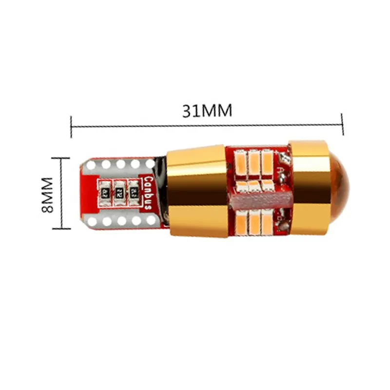 2X 6 цветов T10 Canbus объектив пятна W5W 27 SMD 3014 Светодиодный canbus без ошибок