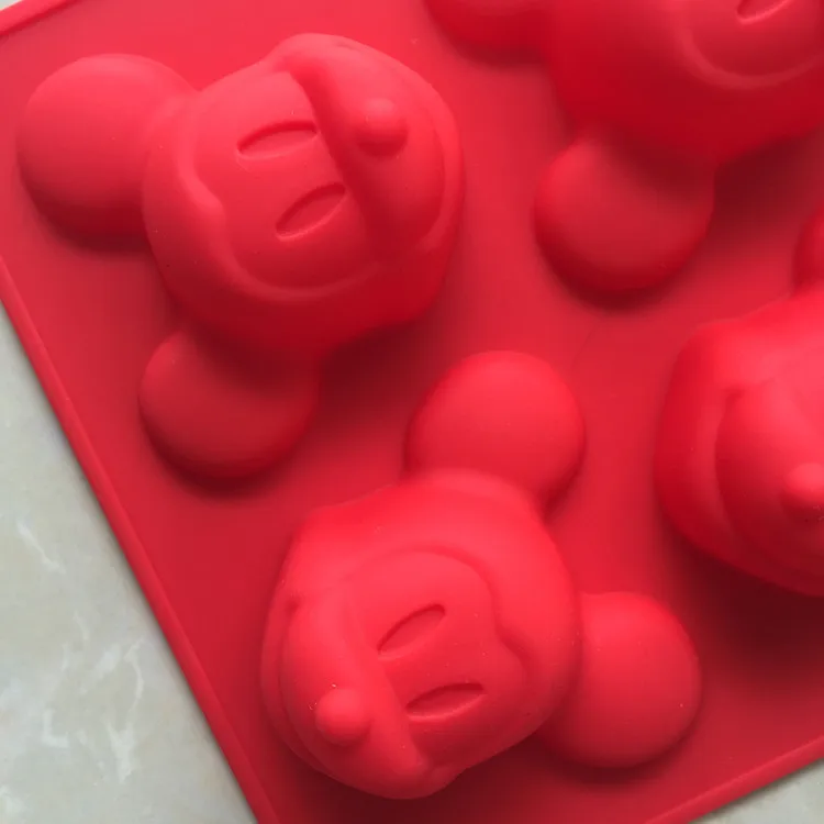 6 Mouse Head украшения для торта модель силиконовая кухонная форма выпечки DIY Ручная