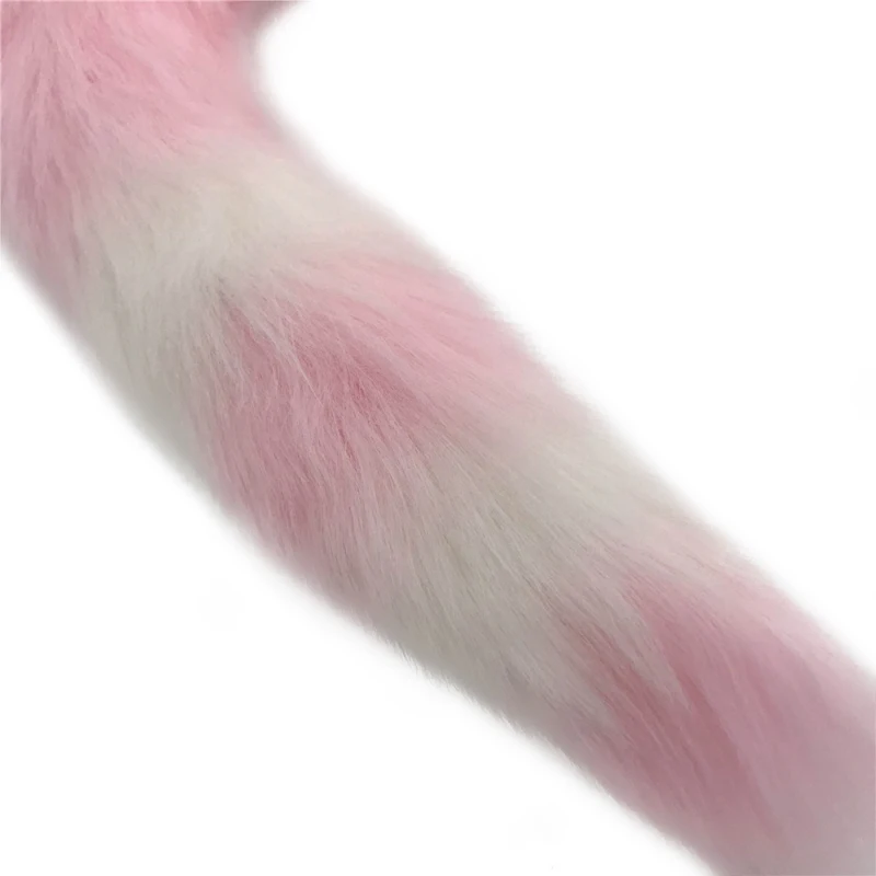 3 размера анальные секс игрушки Анальная пробка с розовым белым лисьим хвостом