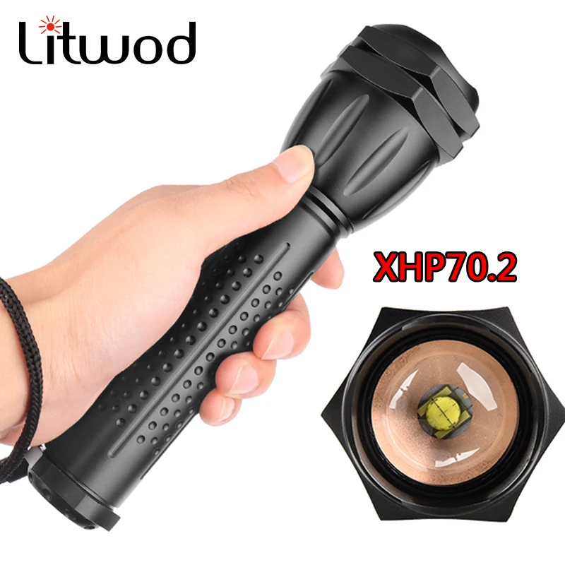 Litwod Новое поступление Z30 + 1293CREE XLamp XHP70.2 30 Вт 3200LM Мощный тактический светодиодный
