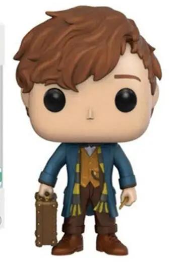Коричневый Новинка; Лидер продаж; 10 см; Фантастические звери; злодеяния Grindelwald bowtruckle thestral Newt Scamande augurey; фигурка героя; рождественские игрушки - Цвет: Коричневый
