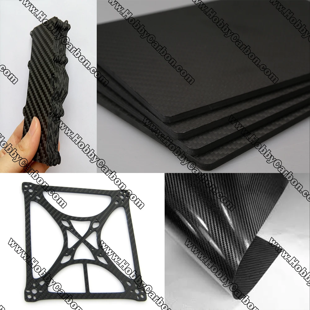 HOBBY CARBON Mix толщина 1 5 мм/2 0 мм полный листы из углеродного волокна переплетенного