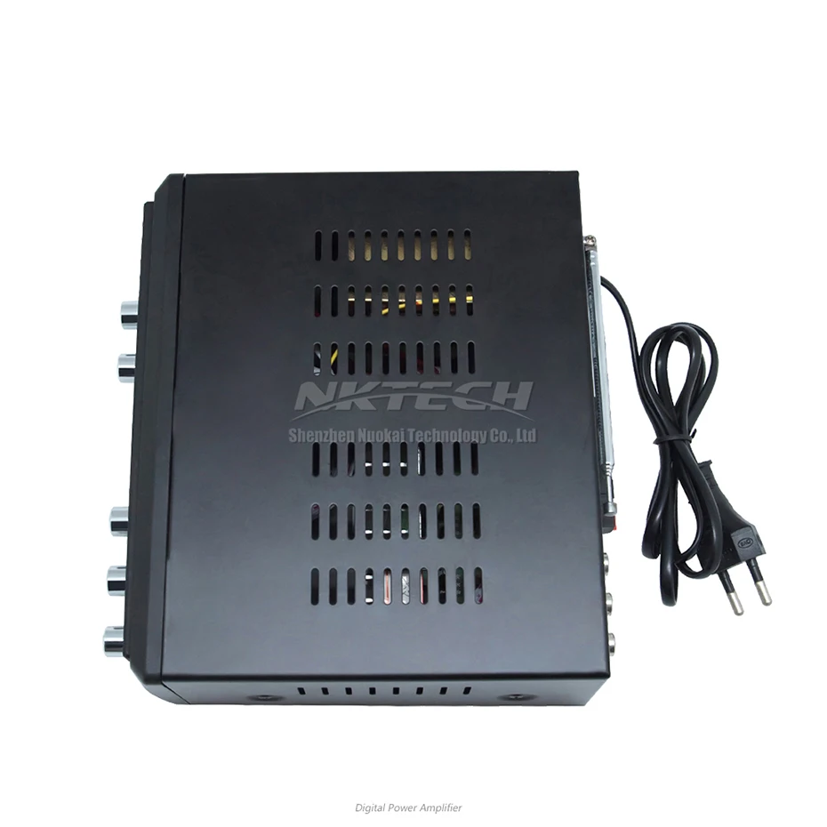 Усилитель мощности Kinter KT-M2 цифровой аудио видео плеер 2x25 Вт Hi-Fi стерео 2x микрофон бас USB SD MP3 FM DC12V 220-240 в караоке MP4