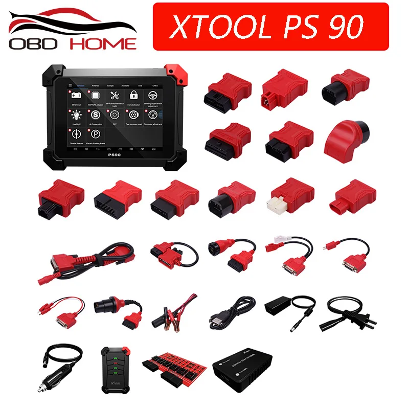 Оригинальный Автомобильный диагностический инструмент XTOOL PS90 OBD2 с ключевым