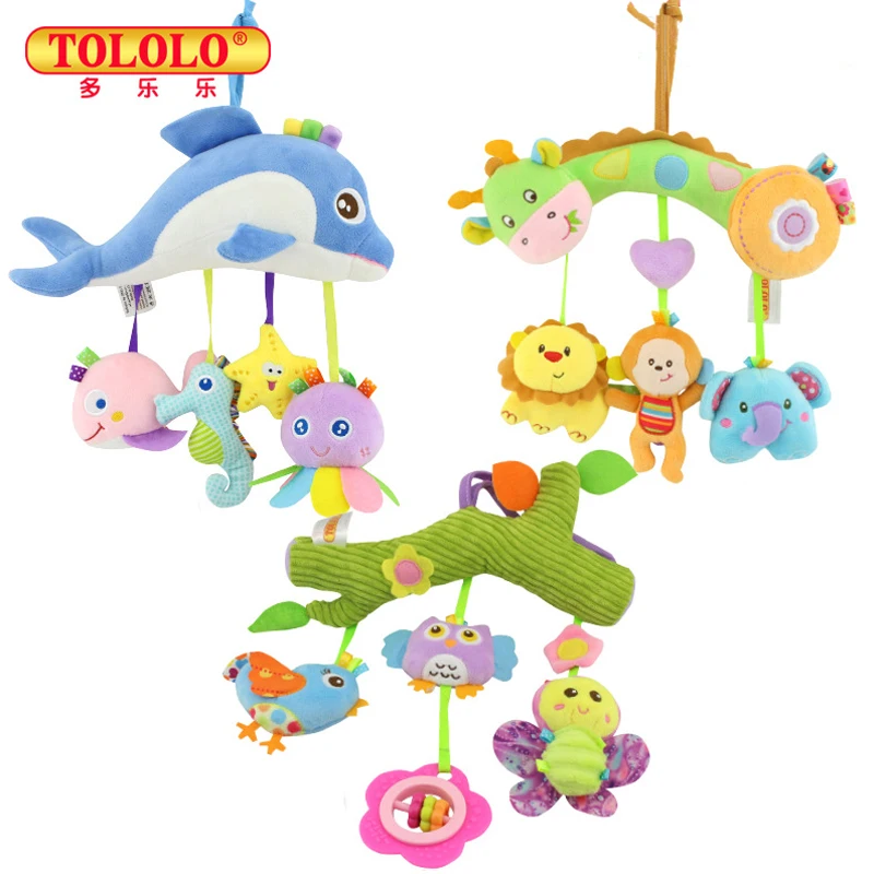 

Baby Toys Infant Stroller Hanging Cot Crib Mobile Rattles Teether Educational Dolls For Children Newborn Babies Kids 0-12 Month