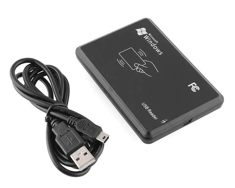 Безопасности черный USB RFID ID card Reader Бесконтактный Смарт 125 кГц EM4100 устройство для чтения карт 5 шт. ридер+ 5 шт. KeyTag+ 5 шт. карты