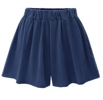 dark blue 8003 Женские шорты, юбки, повседневные, с высокой талией, большие размеры, свободная летняя юбка, короткие, Femme 5XL 6XL - Цвет: dark blue 8003