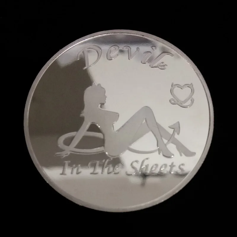 Silver Памятная монета Сексуальная Женская Тело художественные подарки для коллекции сплав сувенир позолоченная монета металл античный имитация - Цвет: Silver