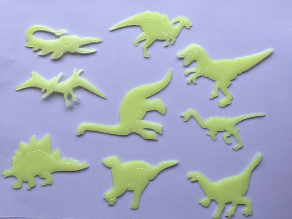 Динозавр, мир Юрского периода, фигурки Indominus Rex, светящиеся наклейки, игрушка светится в темноте, Парк Юрского периода, динозавр, светящиеся игрушки для девочек