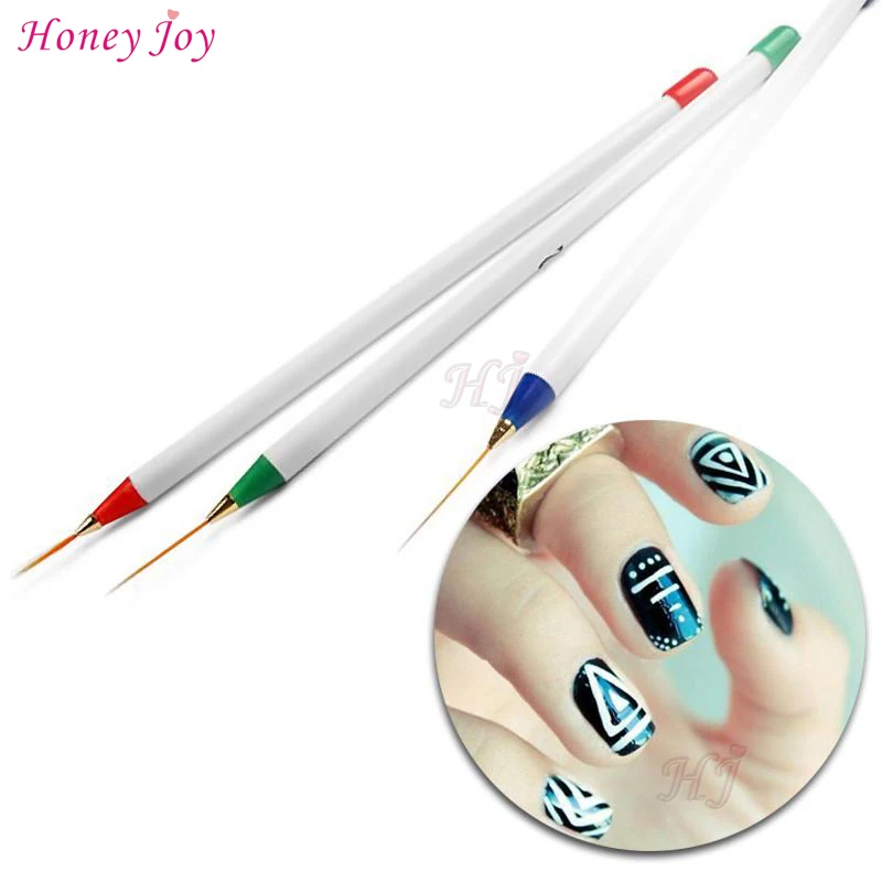 

3pcs 3D Drawing Nail Art Liner Striping Brush Gel Pens DIY Painting Tools Set Manicure Nails Design Professinal Home Use