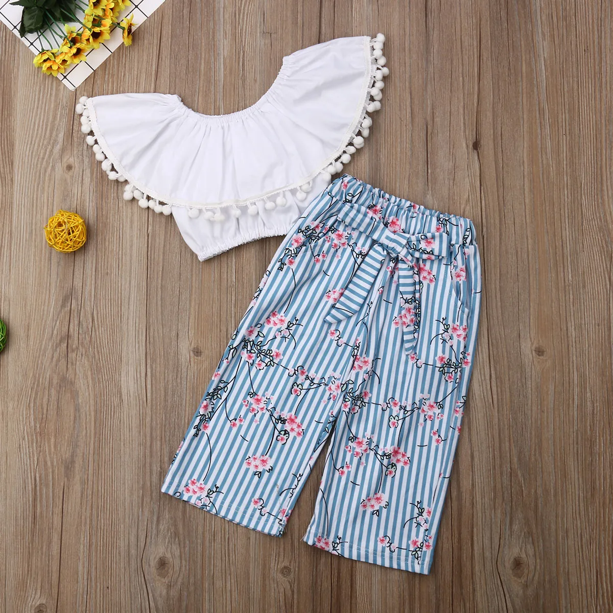 

Newborn Toddler Baby Girl 1Y-6Y Floral Shirt + Tutu Shorts Pants Outfits Clothes Sets
