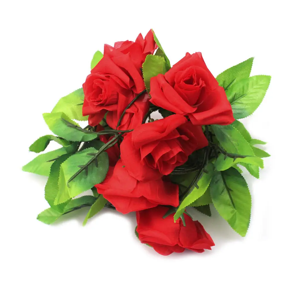 78 8 &quotИскусственные декоративные искусственная Красная роза цветок венок из