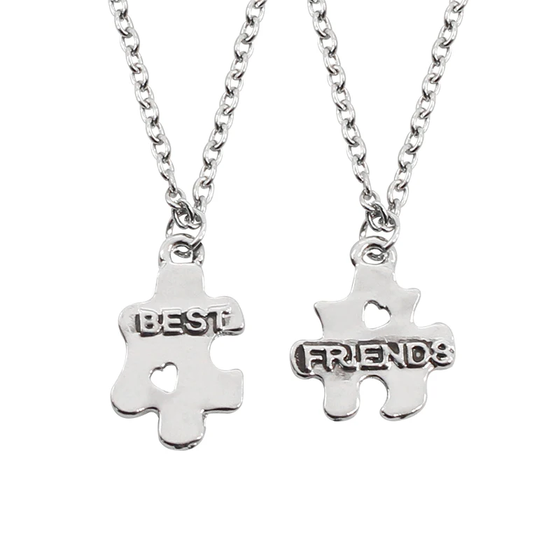 15 Мода г. богемный Best друзья BFF Подвески 3 шт./компл. Подвески-талисманы сердце Цепочки и ожерелья горный хрусталь колье себе Цепочки и ожерелья - Окраска металла: 15