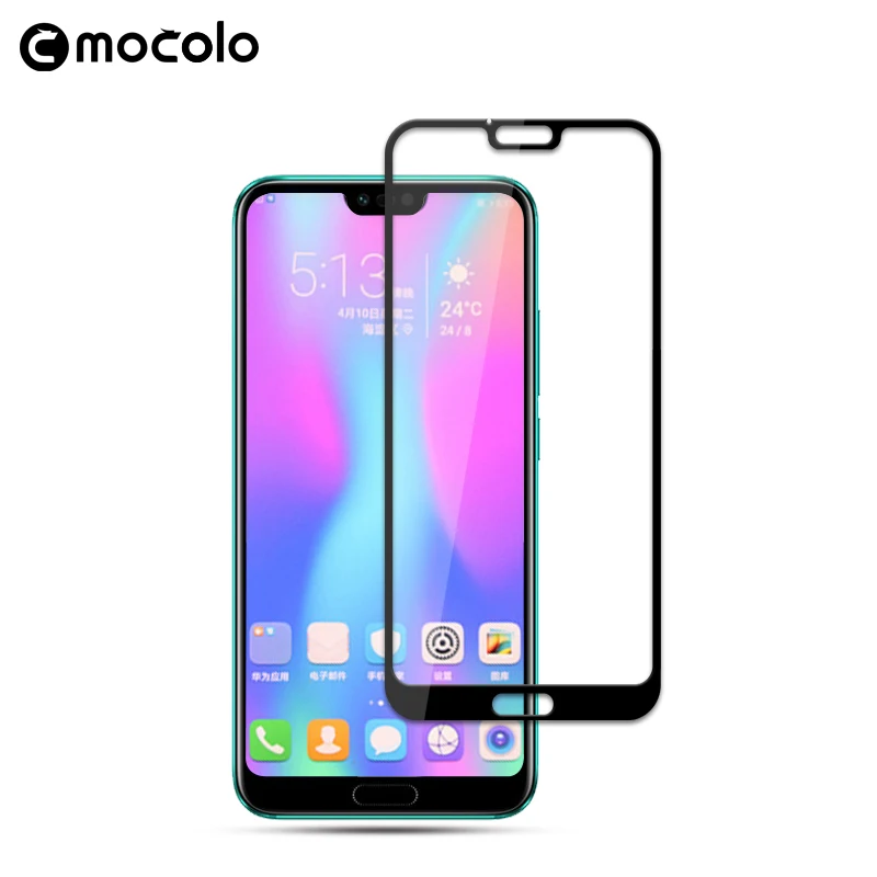 2018 Mocolo 9H 2.5D изогнутое закаленное стекло для Huawei Honor 10 полное покрытие Защитное