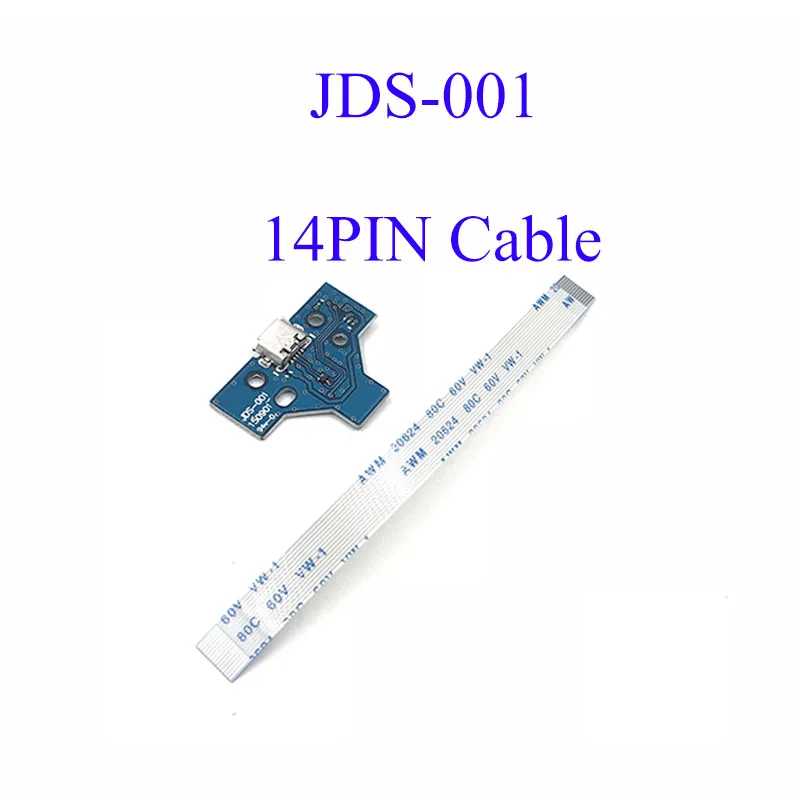 JDS-001 14PIN Cable JDS-001 JDS-011 JDS-030 JDS-040 зарядка через usb Порты и разъёмы гнездо платы с зарядной платой гибкий ленточный кабель для PS4 Pro плата контроллера - Цвет: JDS-001 14PIN Cable