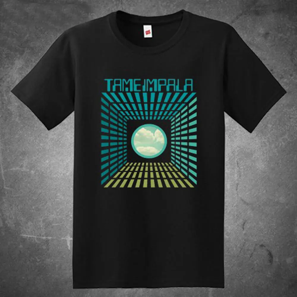 Tame Impala концертный тур логотип Для мужчин черный футболка S XXXL Бесплатная доставка