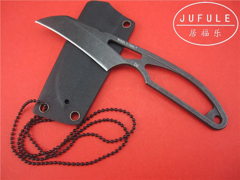 Jufule yidu OEM D2 фиксированным лезвием Малый Karambit прямой нож Kydex оболочка Отдых Охота