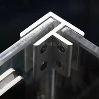 10pcs 90degrees 2ways corner glass clamp clips bracket glass aluminium brackets for 2 20mm glass jf1812