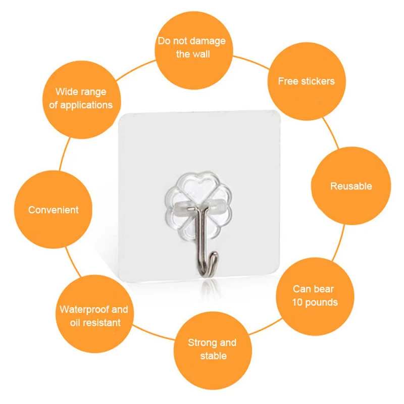 10 шт. настенные крючки на присоске | Дом и сад
