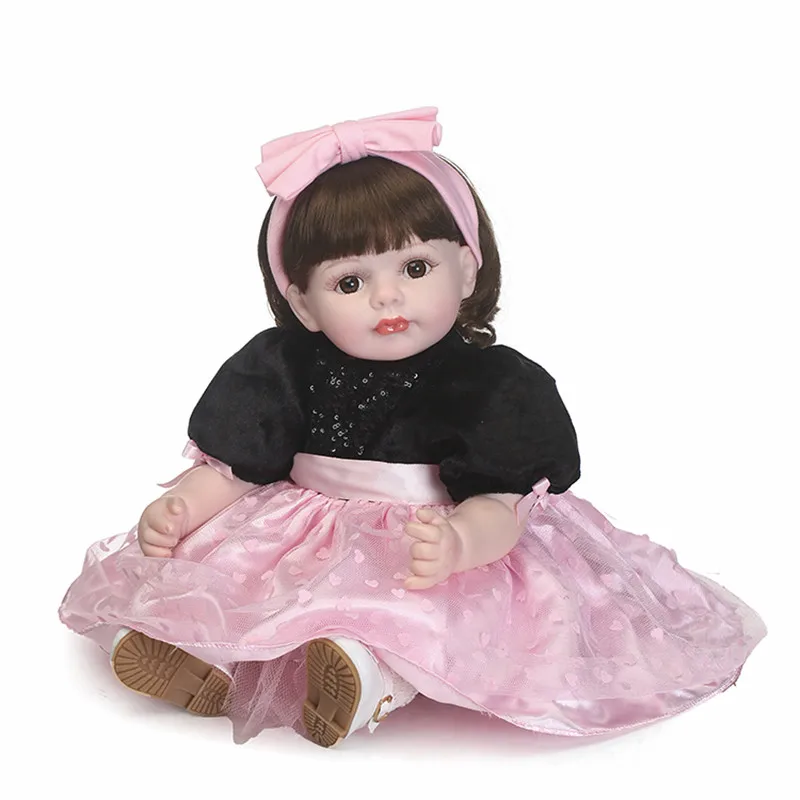 Npkdoll 22 &quot/55 см очень дешевые lifelike новорожденных Baby Doll открыть Для глаз Bebe Reborn
