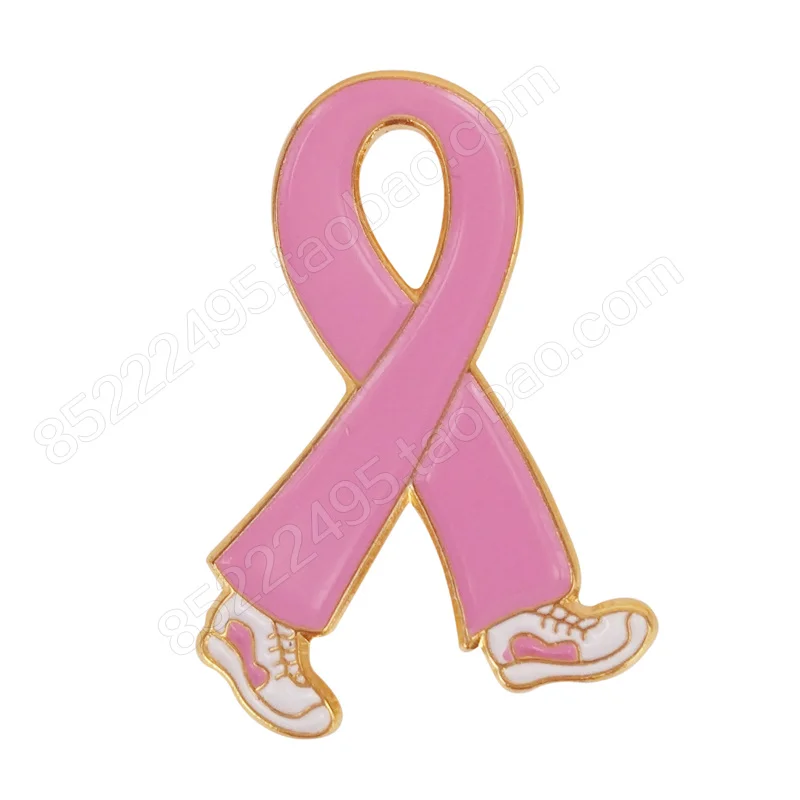 

Breast Cancer Awareness Walking Pink Ribbon Lapel Pins