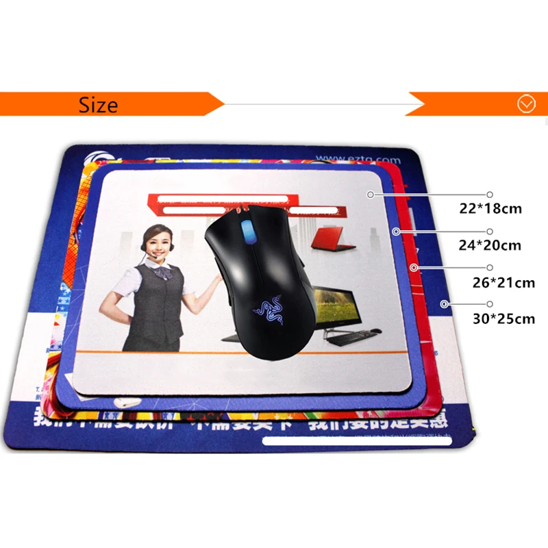 Коврик для мыши на заказ печать рекламного логотипа компании офисный компьютер