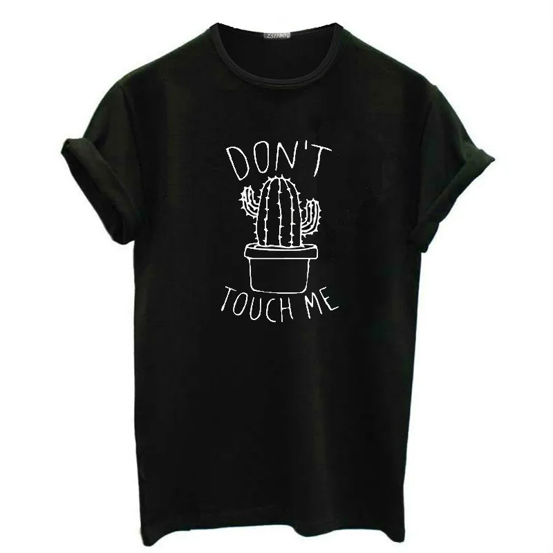 Женская футболка С КАКТУСОМ Don TOUGH ME Повседневная летняя в винтажном стиле