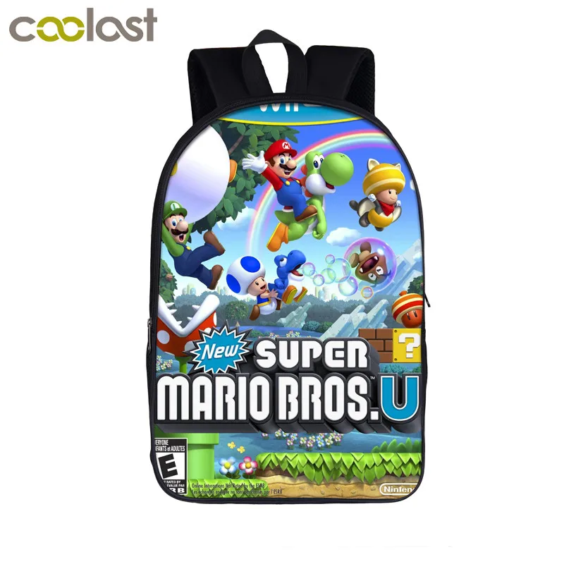 16smash23 Мультфильм Марио/smash рюкзак Bros детей школьные ранцы для подростка обувь мальчиков девочек bagpack Дети Школьный Рюкзак Книга сумка - Цвет: 16smash23