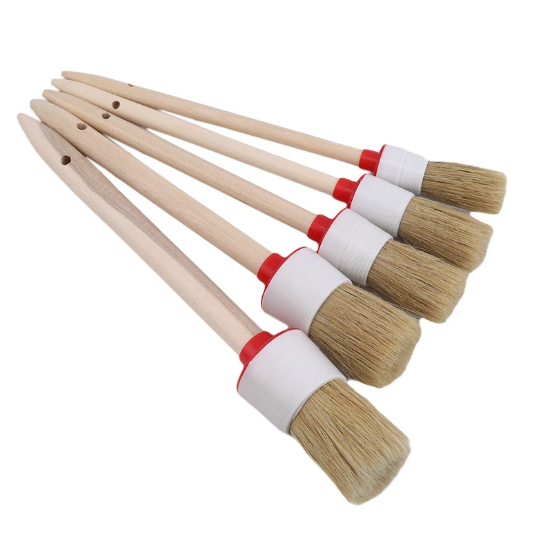 5 шт. натуральные кабаны для волос с деревянной ручкой автомобильного