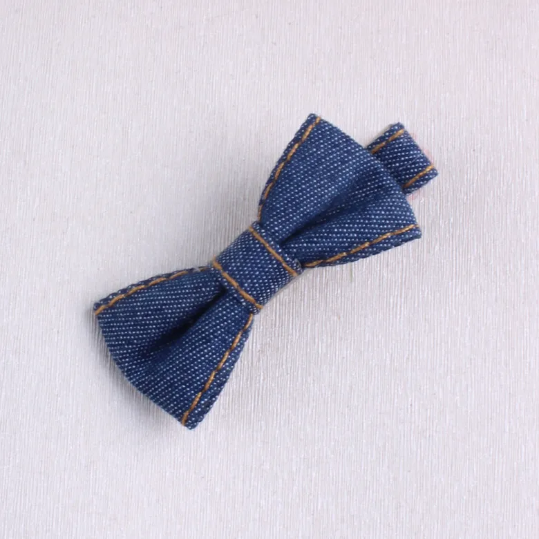 New Arrival Kids Hair Accessories denim Bowknot Hair Clip Children Crown Accessories Baby Cute Hairpins images - 6