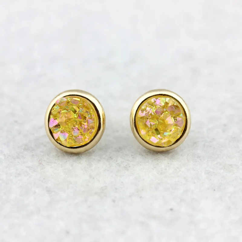 12 мм модные круглые серьги-гвоздики с ПАВЕ женские E2423 лидер продаж золотые