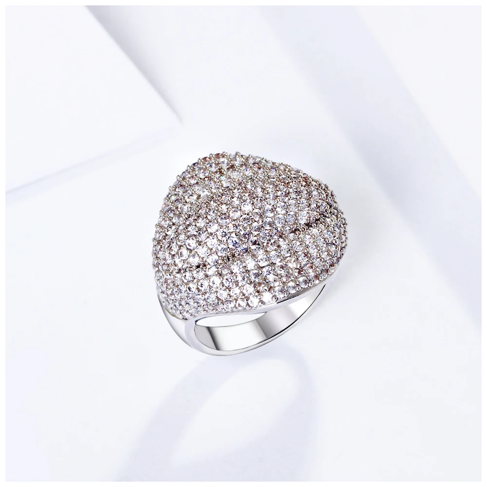 Dreamcarnival 1989 Обручение deluxe кольцо для Для женщин невесты CZ Jewellery Rhodium Gold Цвет распродажа большие скидки Купоны