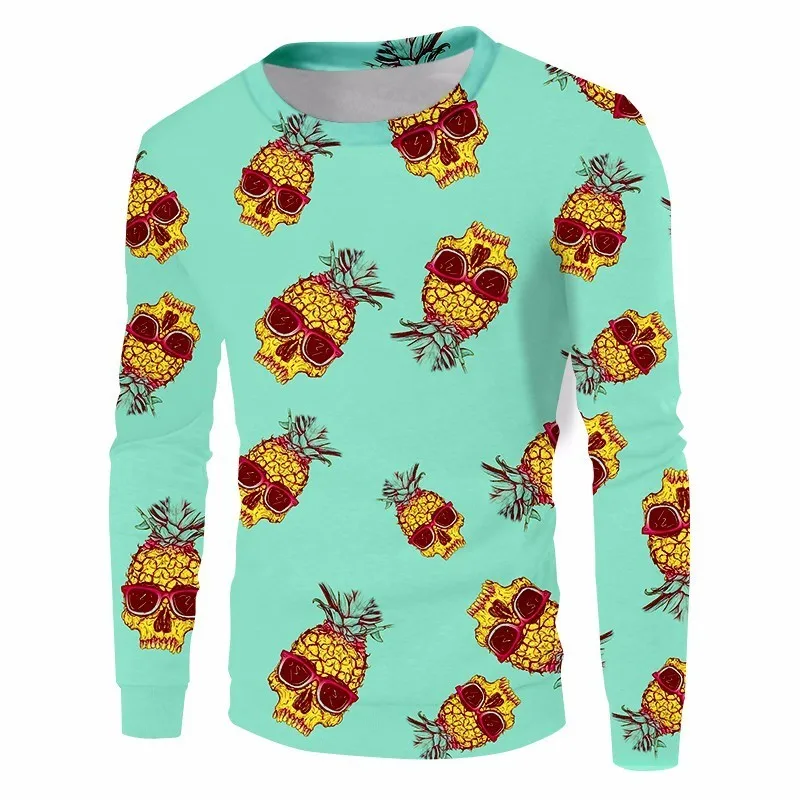 OGKB 3D забавная Толстовка с принтом толстовка ананасовым узором толстовки