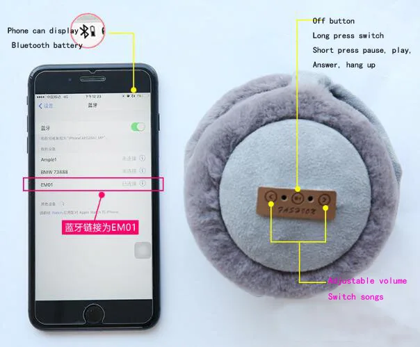 Взрывная мода прекрасный беспроводной Bluetooth гарнитура Чистый хлопок наушники музыка теплый плюшевый наушник классический тренд дизайн