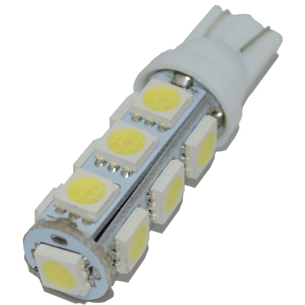 50 шт./лот Автомобильные светодиодные лампы W5W 194 T10 13smd 5050 свет 13SMD авто резерва