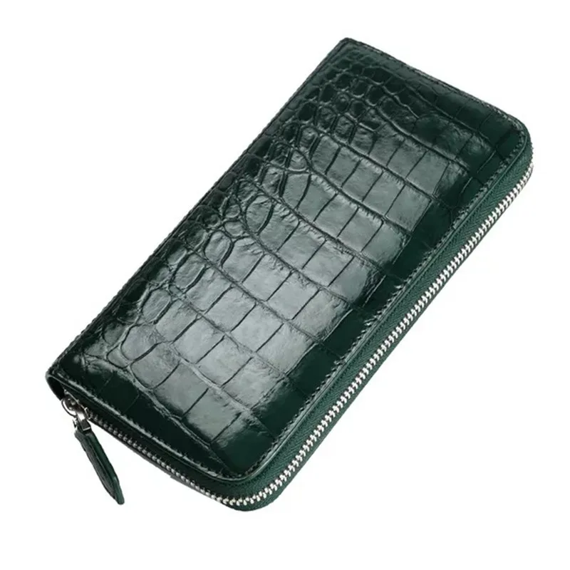 Необычный женский длинный кошелек с отделением для карт из натуральной