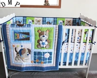 8pcs embroidery kinds animals baby cot crib bedding set kit ber%c3%a7ot our de lit b%c3%a9b%c3%a9bumperduvetbed coverbed skirtdiaper bag