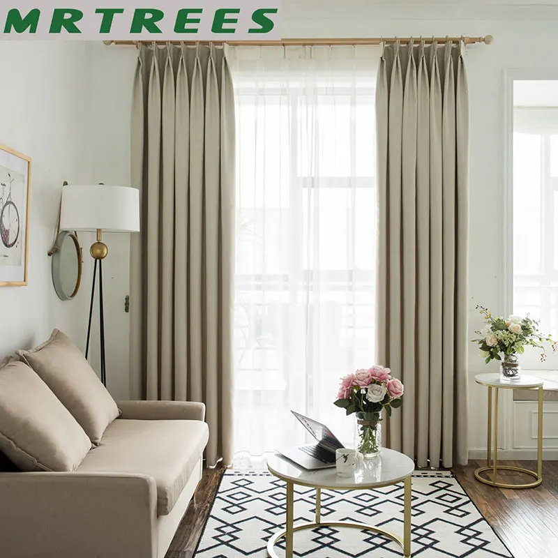 MRTREES современные шторы блэкаут для гостиной спальни Шторы s Спальня обработки