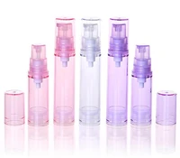 10pcslot empty airless pump plastic bottles vacuum pressure emulsion bottle with lotion pump on travelling cosmetic packaging