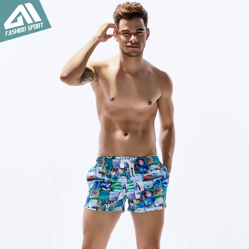 Мужские пляжные шорты Seobean быстросохнущие с фиксированной талией 13 дюймов для