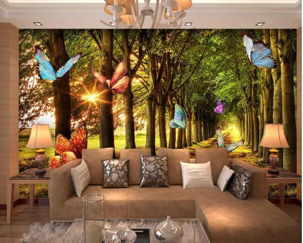 3D обои для гостиной с изображением леса|wallpapers for living room|mural wallpaper3d mural wallpaper |