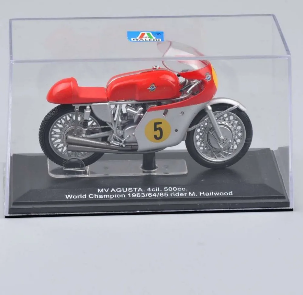 Дешевые игрушки 1/22 масштаб MV AGUSTA.4cil. 500cc чемпион мира 1963/64/65 Rider M. hailwood мотоцикла литые игрушечные модели